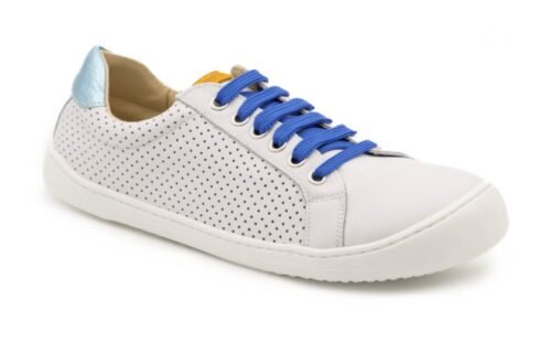 Zapatilla flexinens S-8412-R Blanco-azul perforada