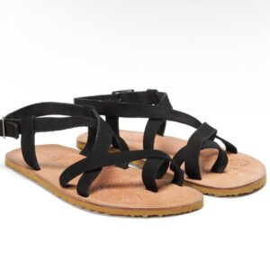 Sandalias barefoot handcrafted Natur II Waals negra