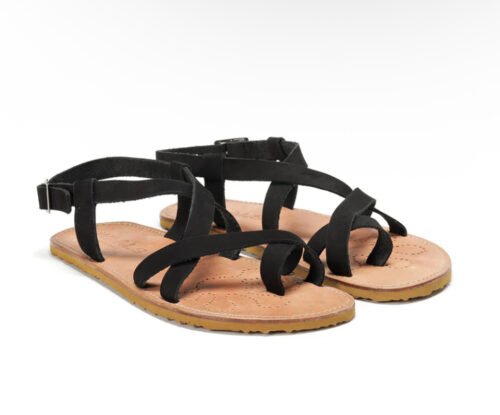 Sandalias barefoot handcrafted Natur II Waals negra