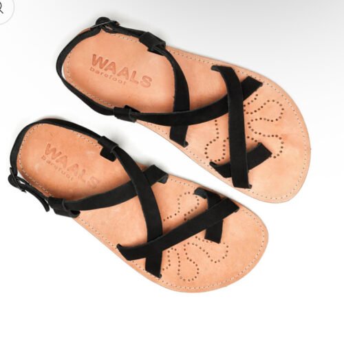 Sandalias barefoot handcrafted Natur II Waals negra - Imagen 2