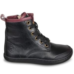 Bota Barefoot Negra burdeos