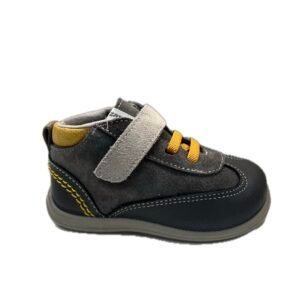 Botitas respetuosas Zapyflex azul/mostaza