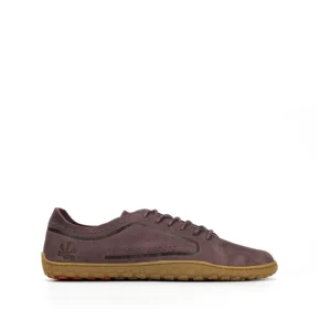 Zapato barefoot handcrafted de nobuk Nomad Morado