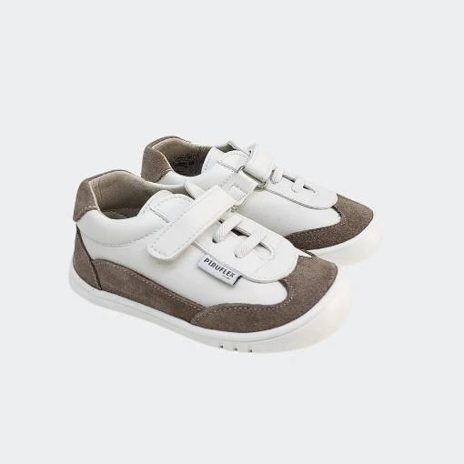 Zapatilla Piruflex blanca-niquel