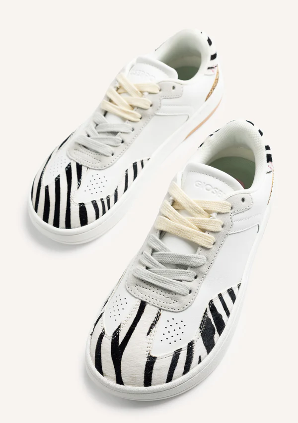 Zapatillas Gioseppo Piel Estampado Zebra Enkare - Imagen 5
