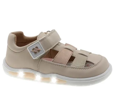 Sandalia Beppi beige/rosa con luces LED - Barefoot
