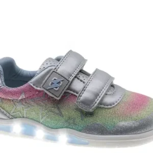 Deportiva Beppi plata/multicolor con luces LED - Barefoot