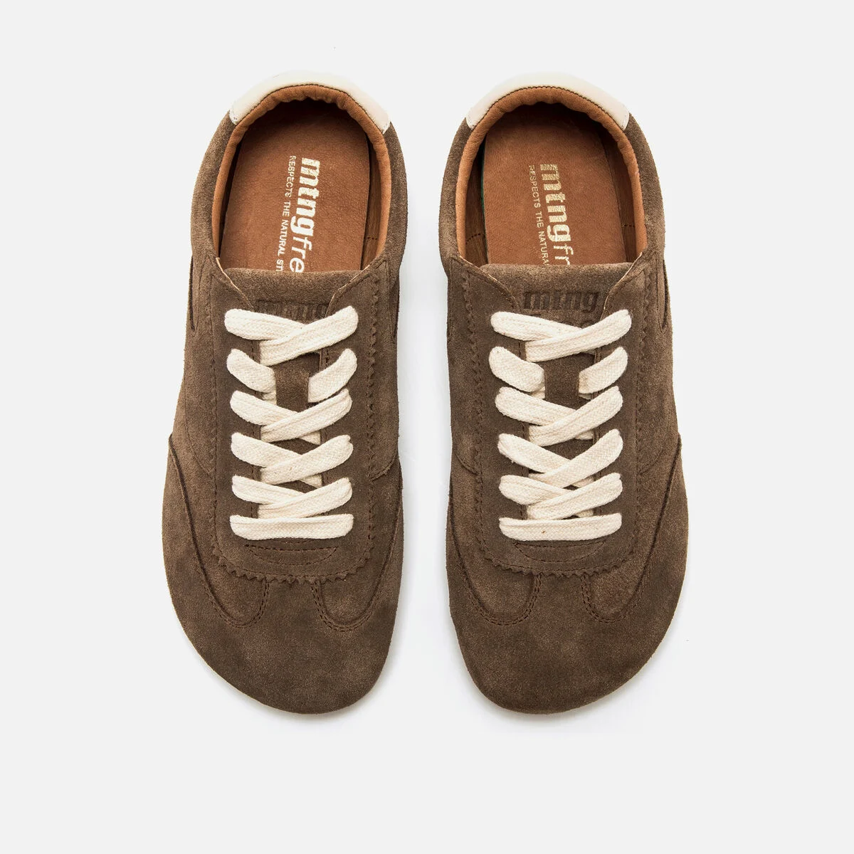 Zapatillas de piel moka Free Mia Mustang - Imagen 2