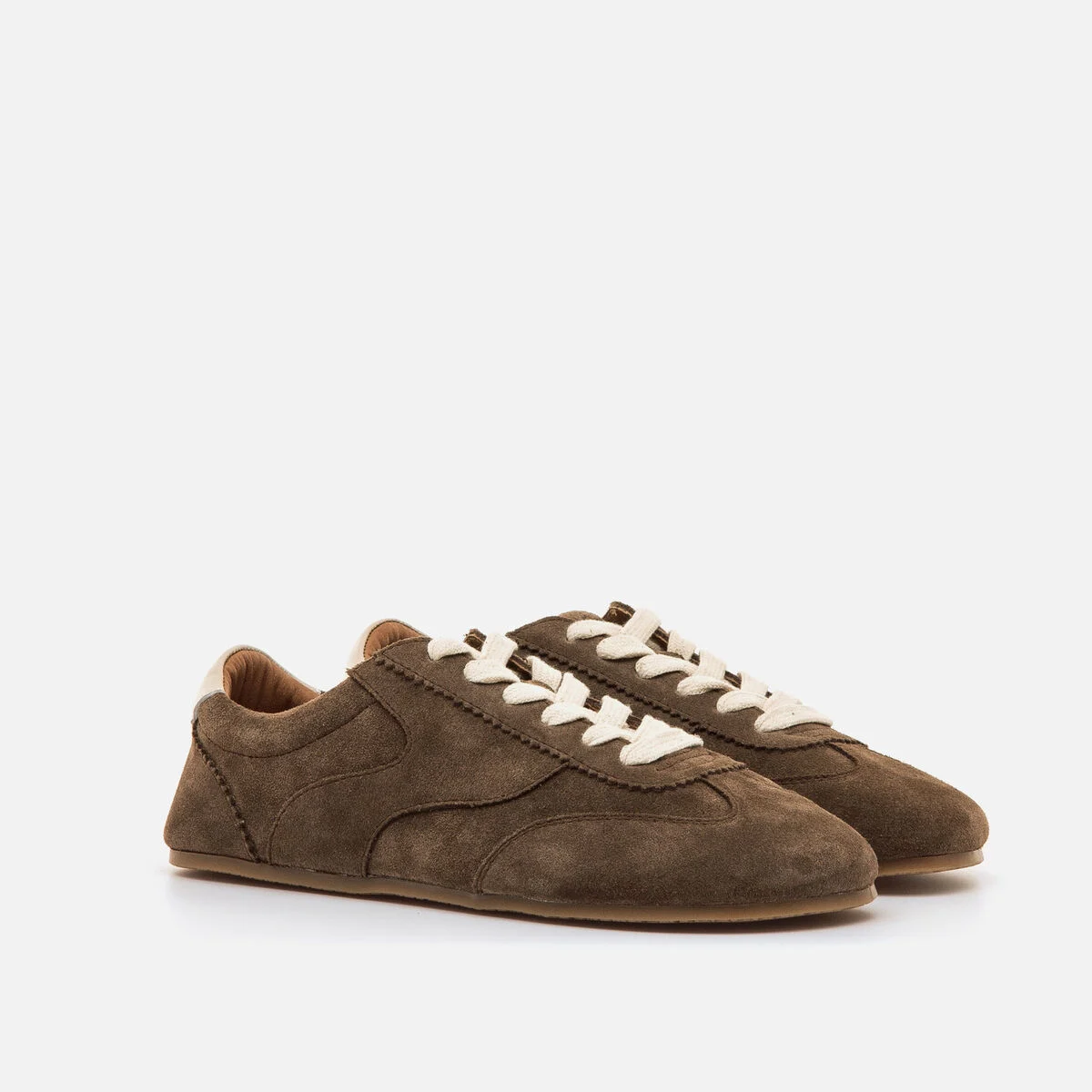 Zapatillas de piel moka Free Mia Mustang - Imagen 3