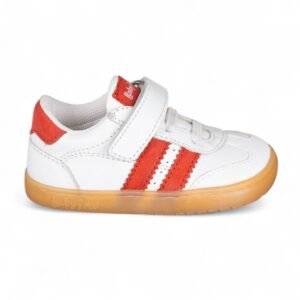 Deportiva Barefoot Chetto Baby free Blanco/rojo