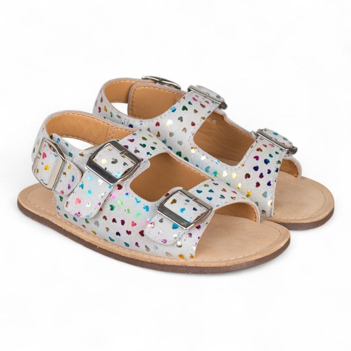 Sandalia chetto gris corazones - Imagen 3