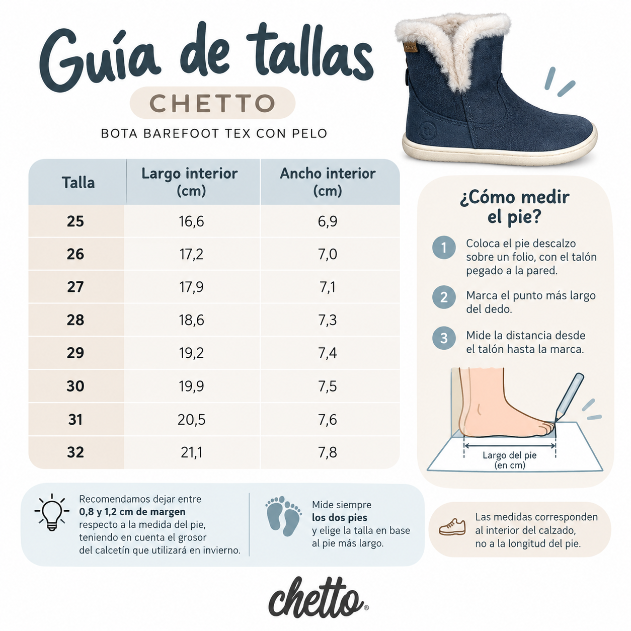 Bota Barefoot Chetto gris tex impermeable - Imagen 2