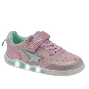Zapatilla Beppi luces rosa brilli-brilli