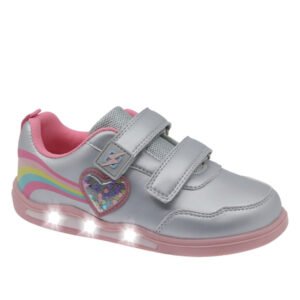 Zapatilla Beppi luces gris corazón