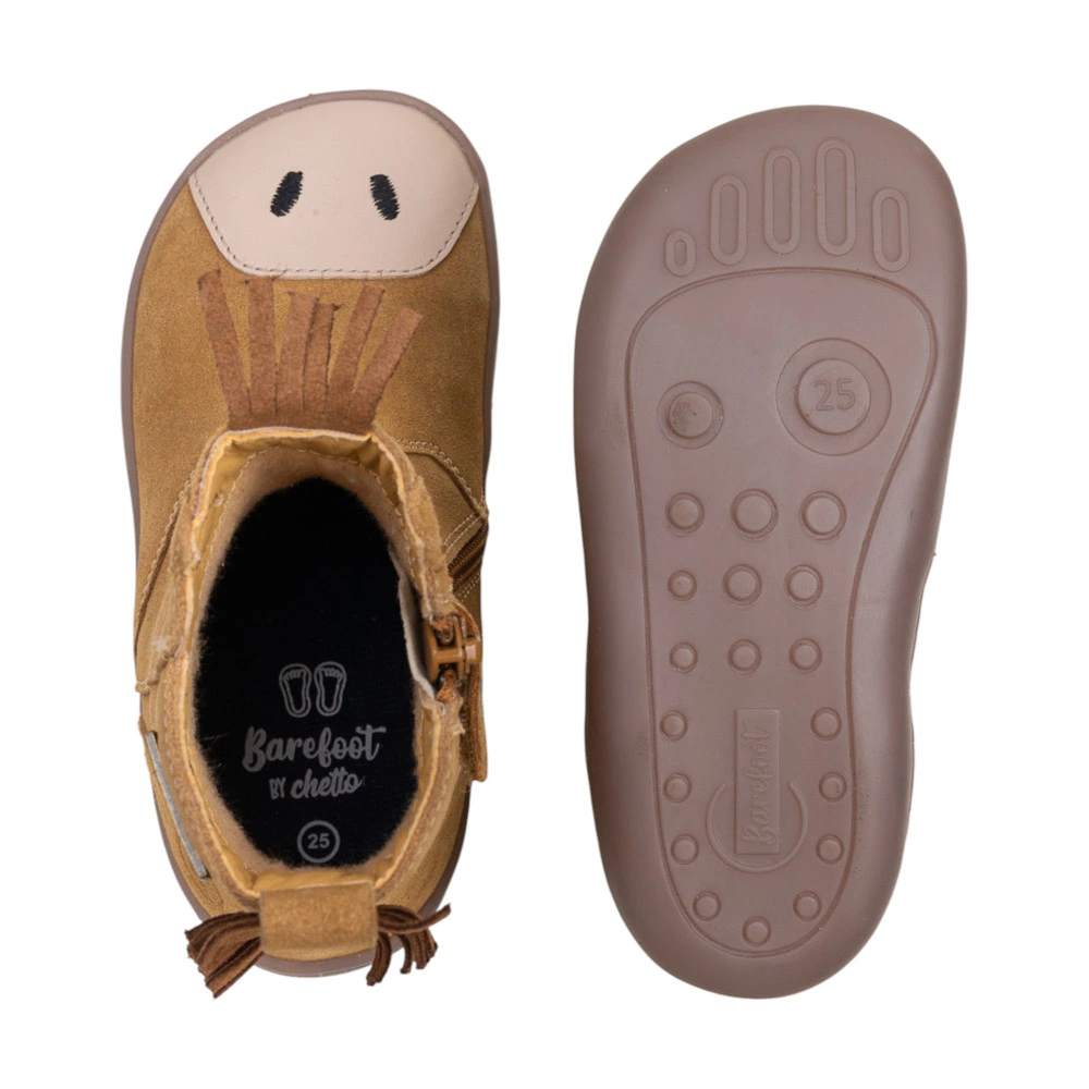 Bota Barefoot Chetto caballo camel tex impermeable - Imagen 4
